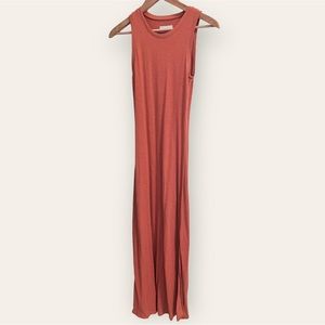 Outerknown Terracotta Neptune Tank Midi Dress XS Hemp Tencel Like New!
